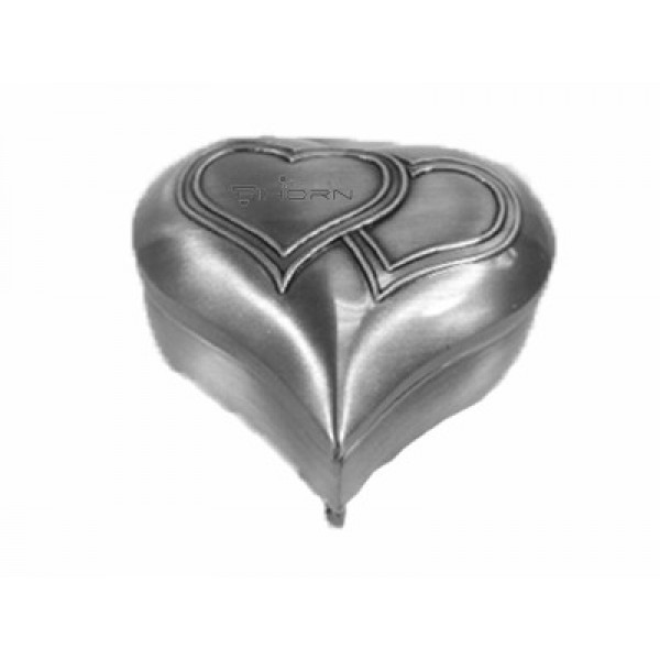 Double heart metel jewelry box with coins #250704