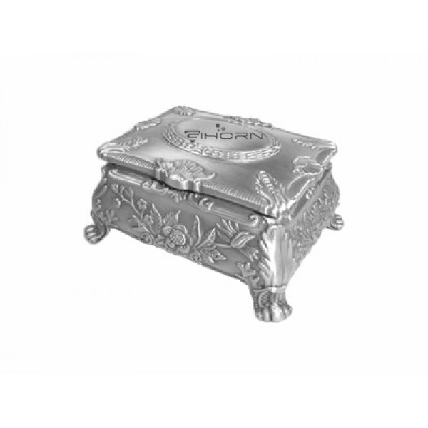 Christmas Pewter Metal Trinket Box with four legs ...